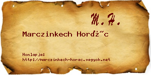 Marczinkech Horác névjegykártya
